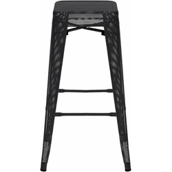 Industriell stapelbar barstol med perforerad metallram