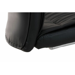 Elegant modern besöksstol med hög rygg och konstläderklädsel