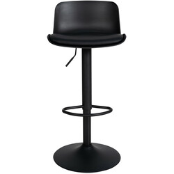 Elegant justerbar barstolsduo med konstläder och fotstöd