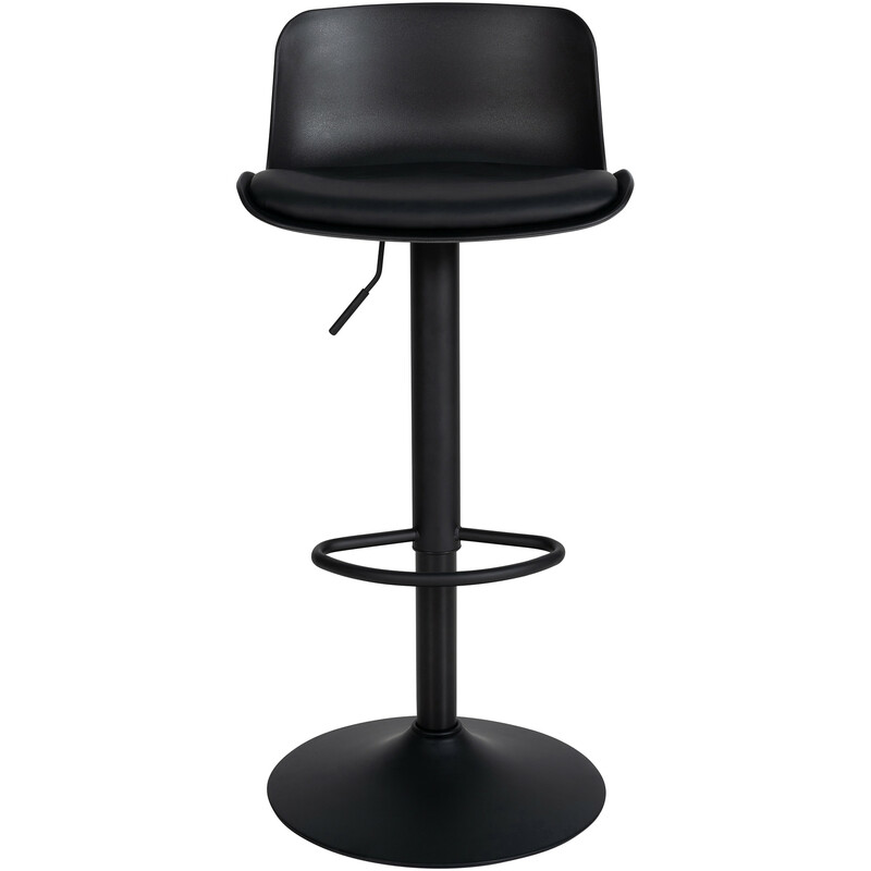 Elegant justerbar barstolsduo med konstläder och fotstöd