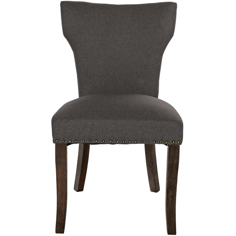 Elegant stoppad matstol med tidlös design och golvskydd