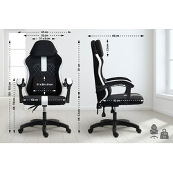 Ergonomisk kontorsstol med justerbart ryggstöd och svankstöd