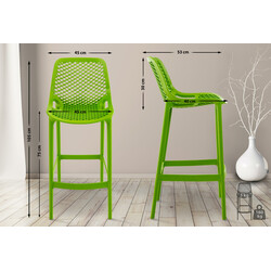 Modern barstol för inom- och utomhusbruk med ergonomisk design