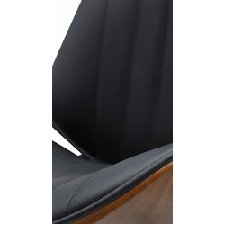 Eleganta höjdjusterbara barstolar i konstläder och böjt trä