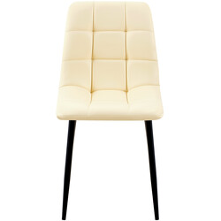 Eleganta matstolar med quiltad design och konstläderklädsel