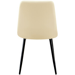 Eleganta matstolar med quiltad design och konstläderklädsel