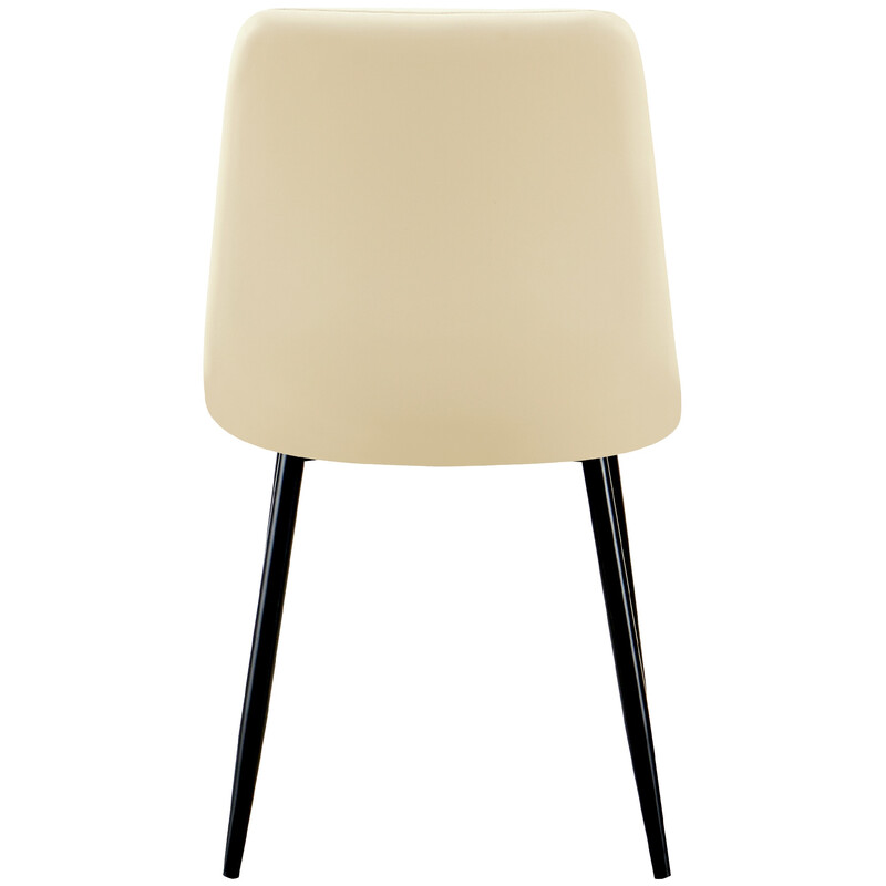 Eleganta matstolar med quiltad design och konstläderklädsel