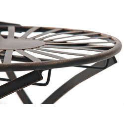 Nostalgisk sittgrupp i järn med antikpatina för trädgård