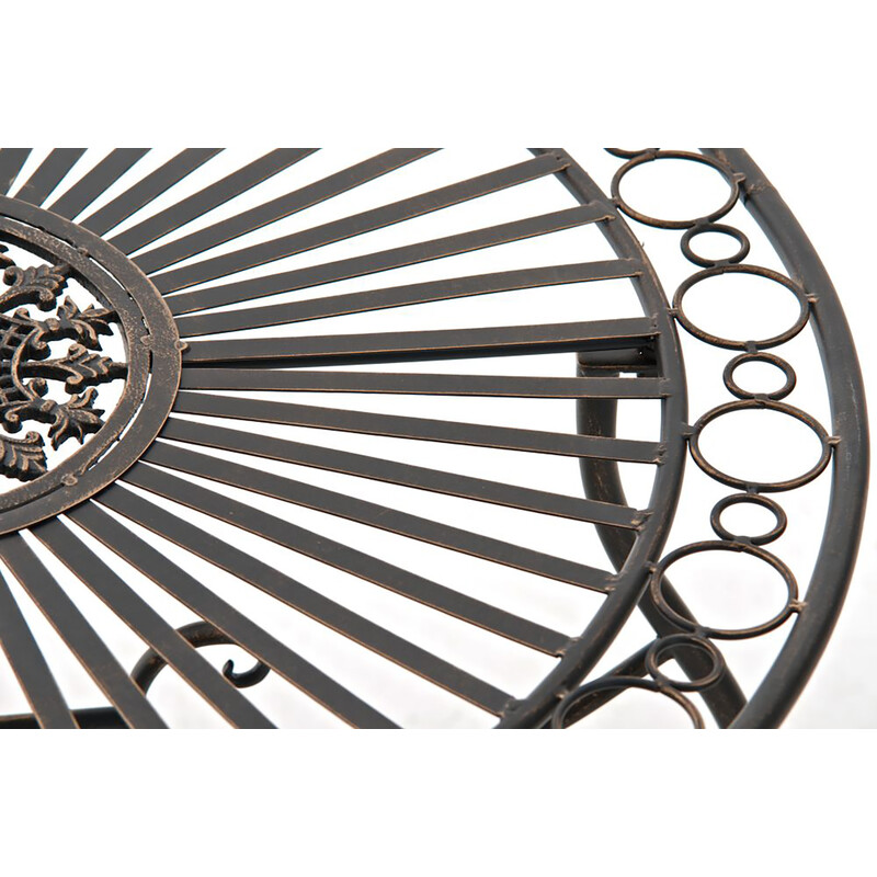 Nostalgisk sittgrupp i järn med antikpatina för trädgård