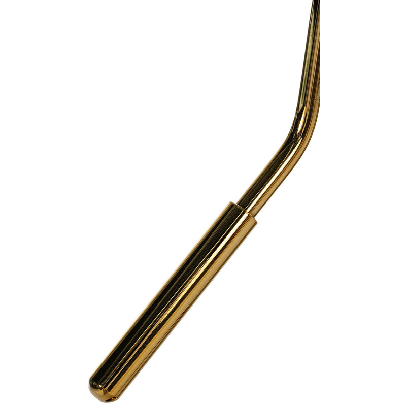 Elegant höjdjusterbar barstol i gyllene sammet med fotstöd