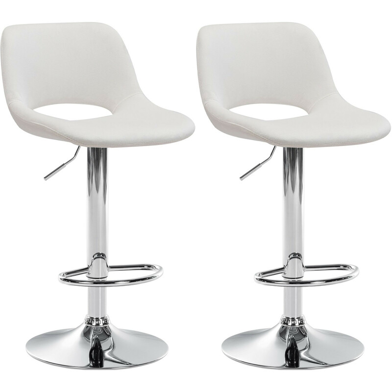 Camden justerbara barstolar i sammet med fotstöd