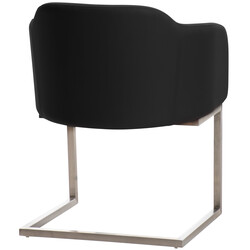 Magnus besöksstol i konstläder med gungfunktion och golvskydd