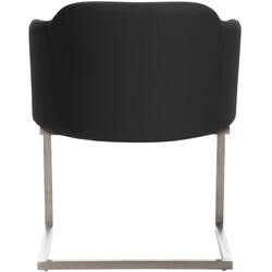 Magnus besöksstol i konstläder med gungfunktion och golvskydd