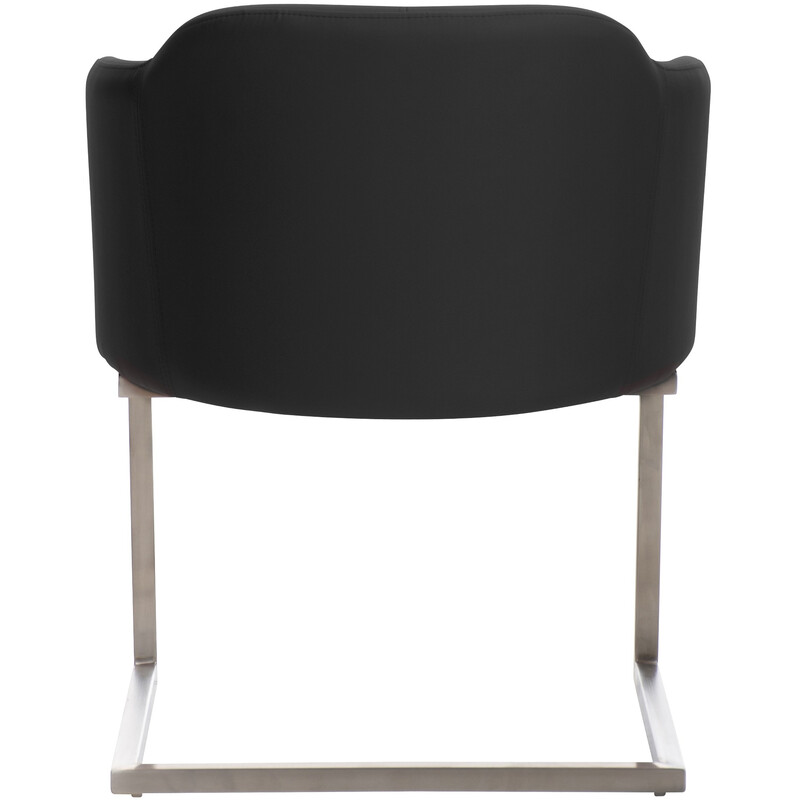 Magnus besöksstol i konstläder med gungfunktion och golvskydd