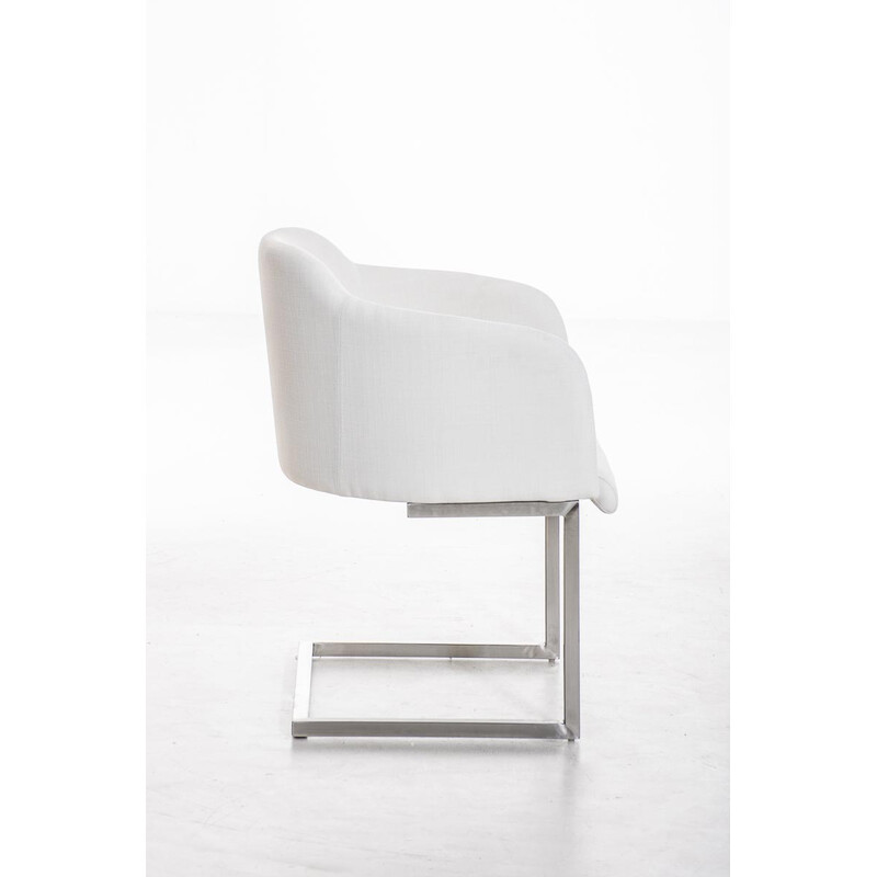 Bekväm besöksstol med gungfunktion och rostfri stålram