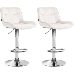 Elegant höjdjusterbar barstol med sammetsöverdrag och metallram