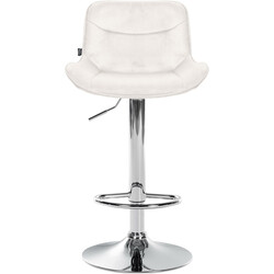 Elegant höjdjusterbar barstol med sammetsöverdrag och metallram