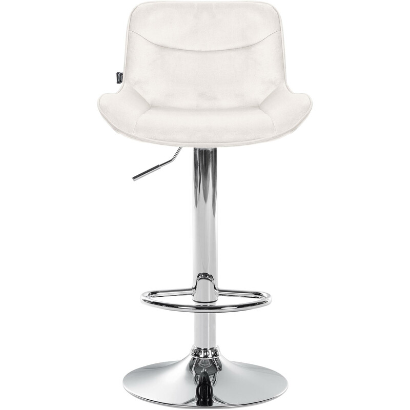 Elegant höjdjusterbar barstol med sammetsöverdrag och metallram