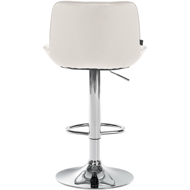 Elegant höjdjusterbar barstol med sammetsöverdrag och metallram