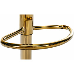 Modern justerbar barstol i konstläder med gyllene metallram