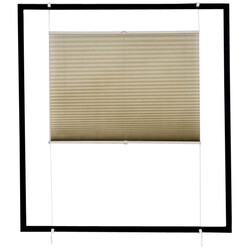Plisségardin utan borrning för insyns- och solskydd i hemmet
