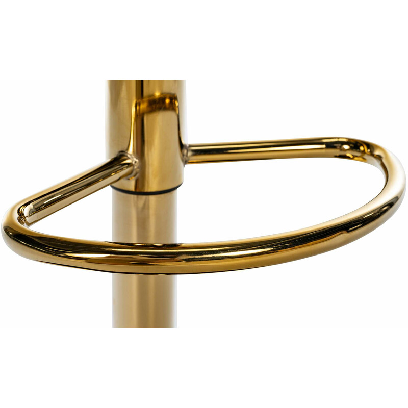 Elegant och modern justerbar barstol med gyllene metallram