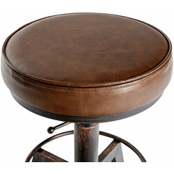 Industriella justerbara barstolar i konstläder, 2-pack