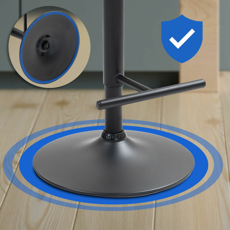 Elegant och bekväm höjdjusterbar barstol i konstläder