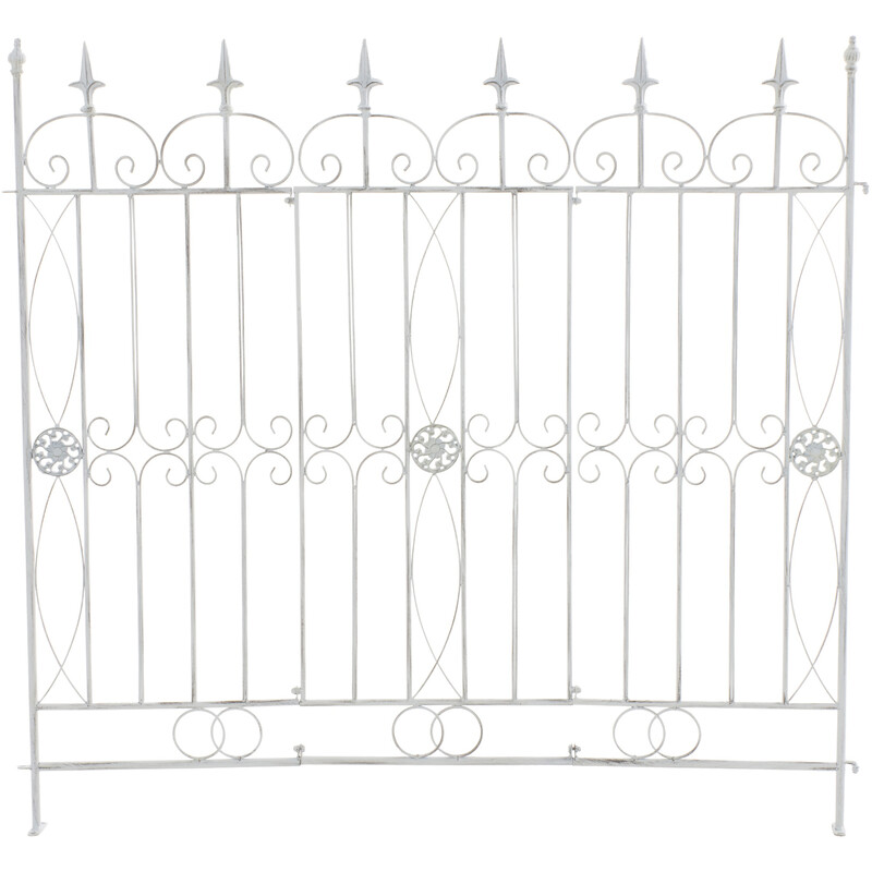 Charmigt trädgårdsstaket i hållbart järn för flexibel design