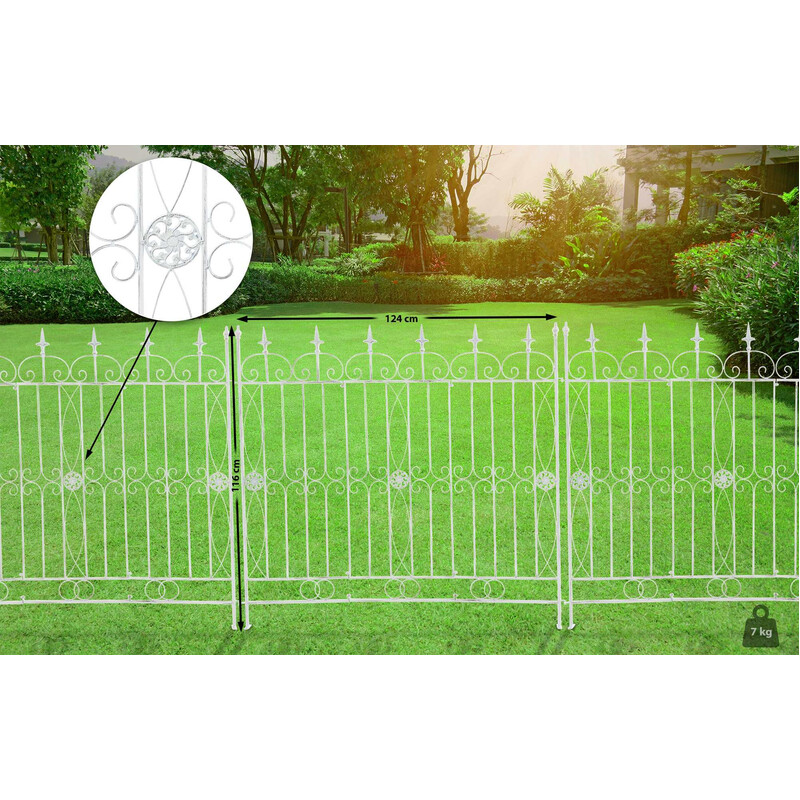 Charmigt trädgårdsstaket i hållbart järn för flexibel design