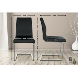 Elegant och bekväm matstol i konstläder för hemmet