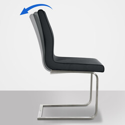 Elegant och bekväm matstol i konstläder för hemmet