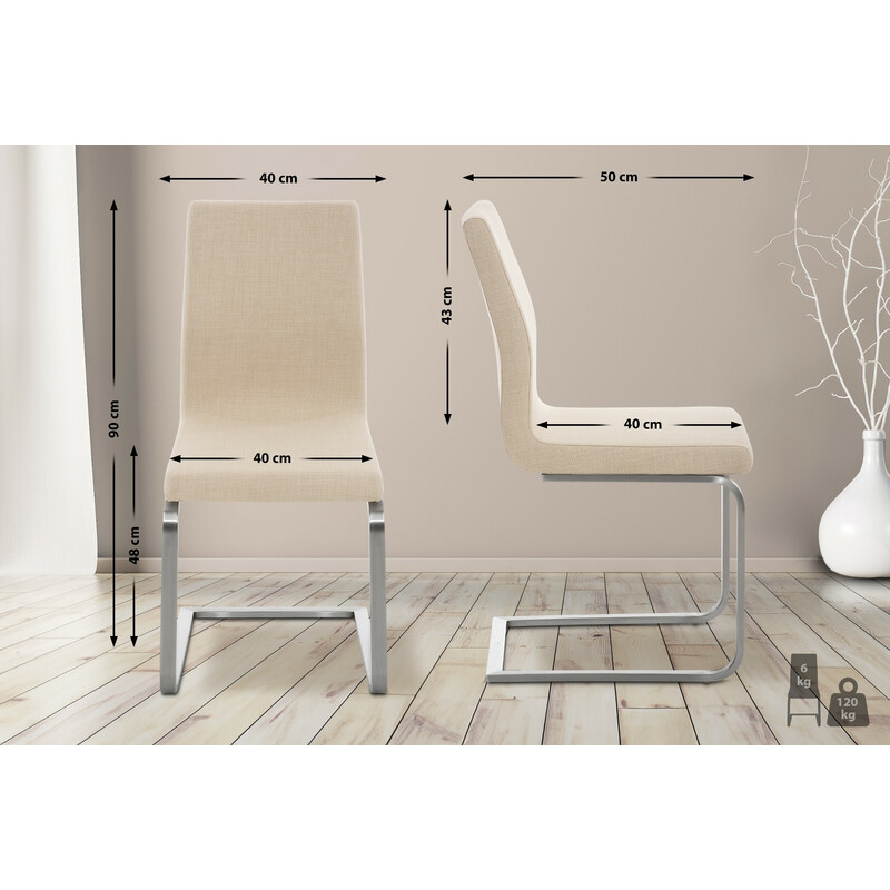 Elegant matstol i modern design med ergonomiskt ryggstöd