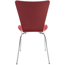 Stapelbar stol i trä och krom för kontor och evenemang