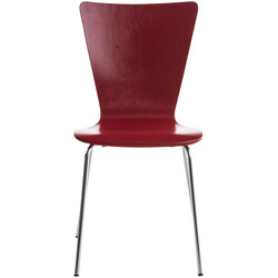 Stapelbar stol i trä och krom för kontor och evenemang