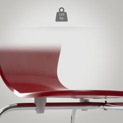 Stapelbar trä- och metallstol med modern design