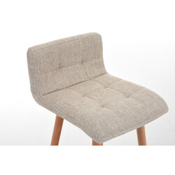 Elegant barstol i bokträ med quiltad sits