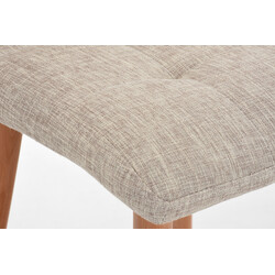 Elegant barstol i bokträ med quiltad sits