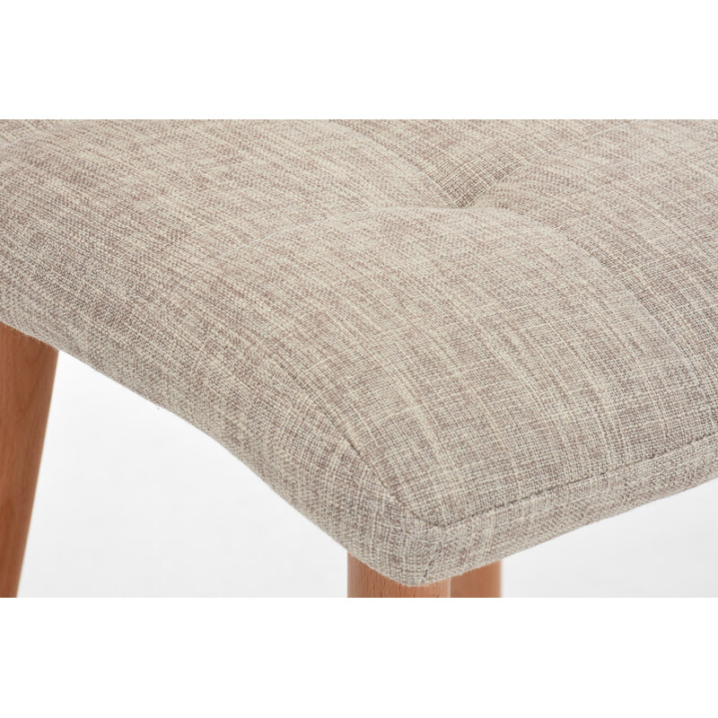 Elegant barstol i bokträ med quiltad sits