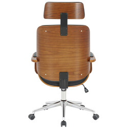 Ergonomisk kontorsstol med justerbar höjd och konstläder