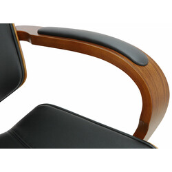 Ergonomisk kontorsstol med justerbar höjd och konstläder