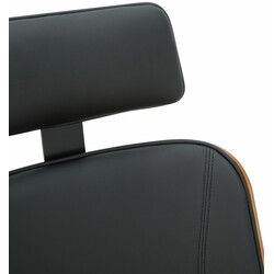 Ergonomisk kontorsstol med justerbar höjd och konstläder