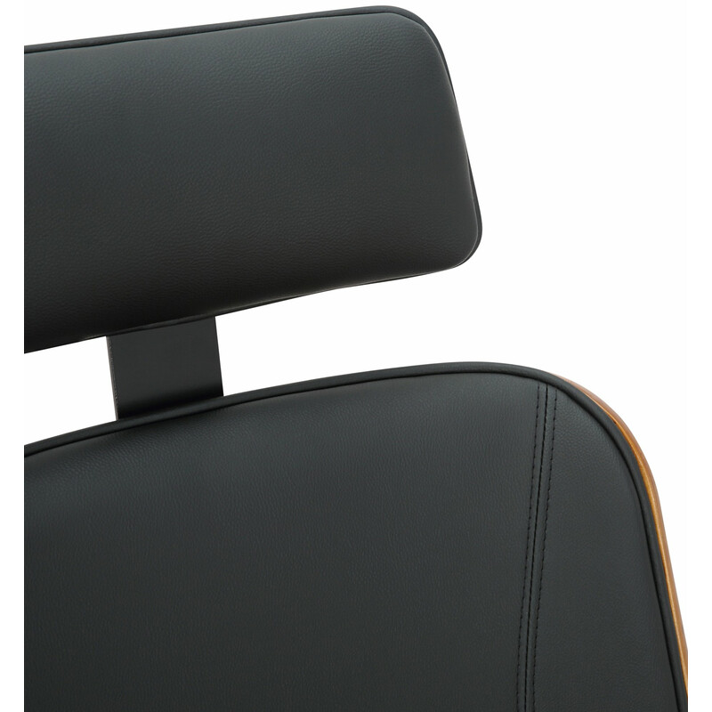 Ergonomisk kontorsstol med justerbar höjd och konstläder