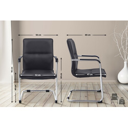 Elegant och ergonomisk besöksstol för kontor och konferensrum