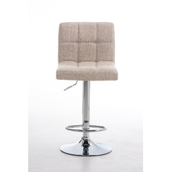 Bekväm höjdjusterbar barstol med tygklädsel och ryggstöd