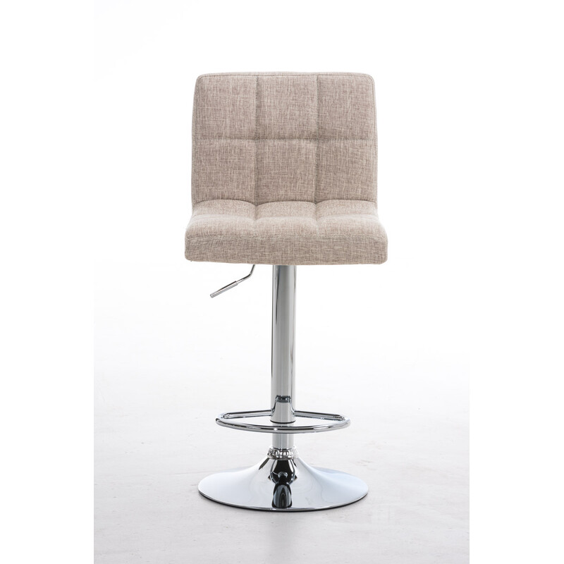 Bekväm höjdjusterbar barstol med tygklädsel och ryggstöd