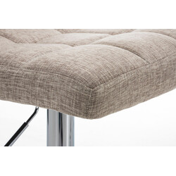 Bekväm höjdjusterbar barstol med tygklädsel och ryggstöd