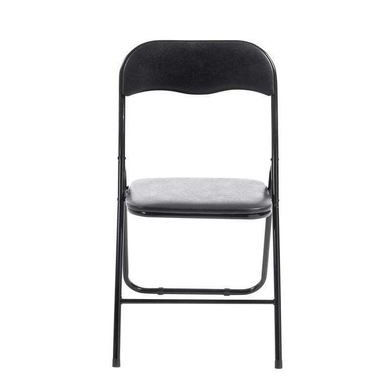 Felix hopfällbar stol i konstläder med metallram