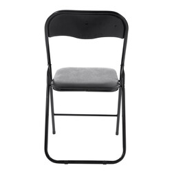 Felix hopfällbar stol i konstläder med metallram