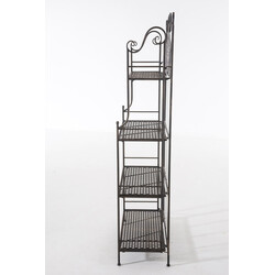 Hopfällbar lantlig hylla i kraftigt järn med fyra plan